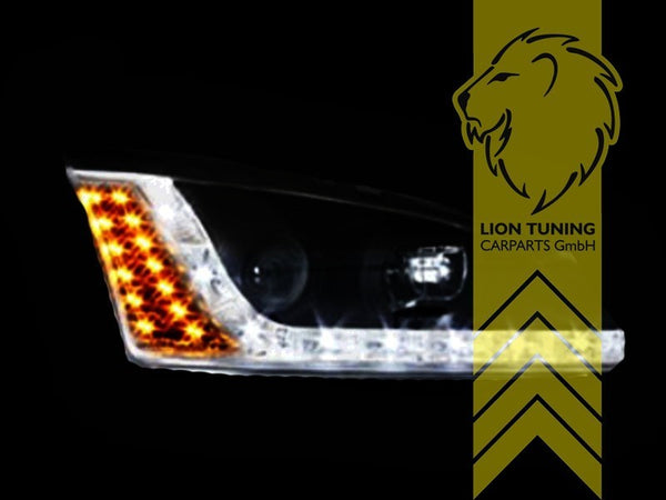 LT LED DRL Lightbar Projector Headlights Ford Focus 2 hatchb station wagon LHD