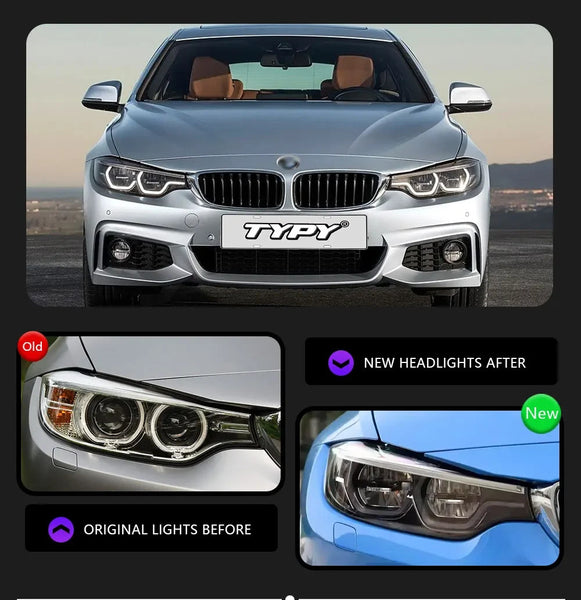 TYPY Pair 13-19 BMW 4 Series F32 F36 LED DRL Dynamic Headlights LHD
