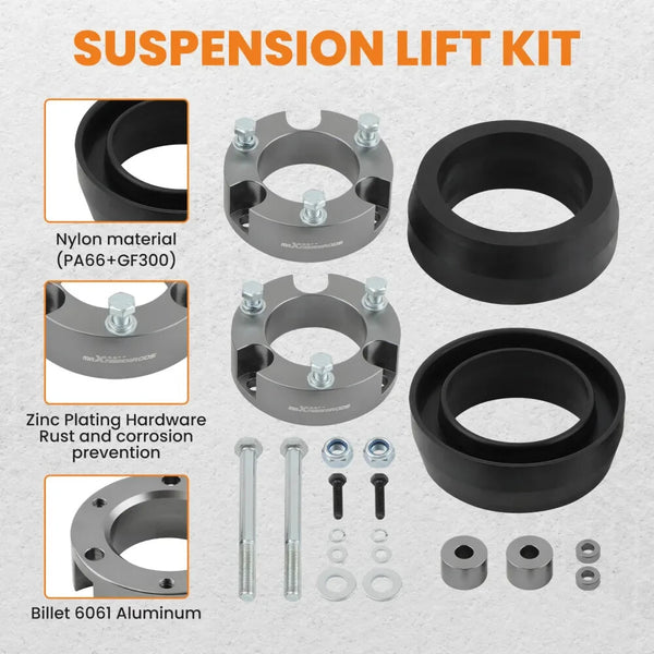 MXPR 3 Front 2 Rear Lift Kit w Differential Drop Spacers Toyota 4Runner 03-22