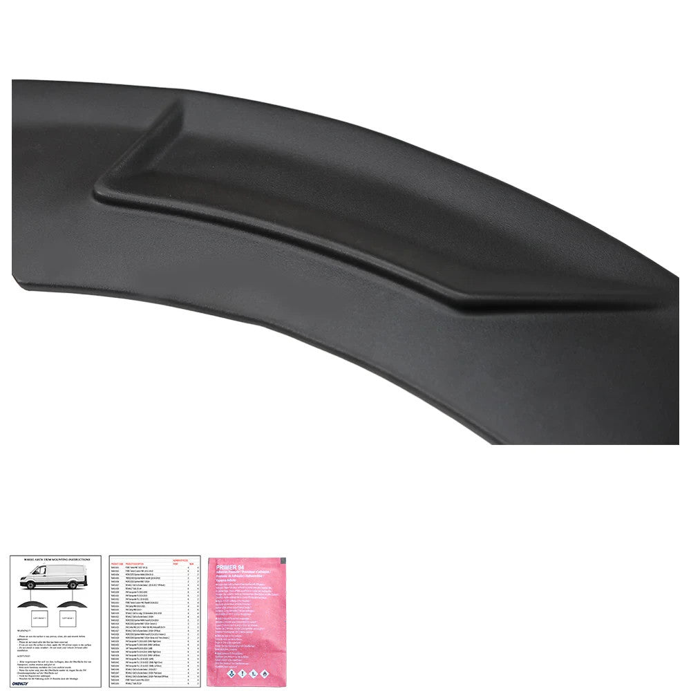 OW Fender Flares Arch Extension Kit VW Transporter T7 24+ LWB ABS Black 10pcs