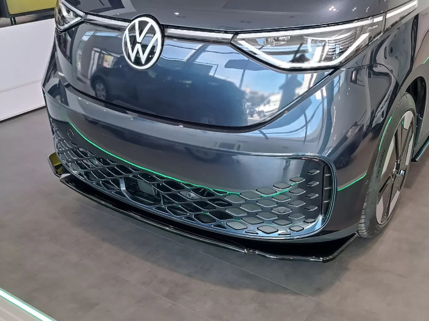 Motordrome Front Bumper Lower Splitter VW ID. Buzz V1 Gloss Black