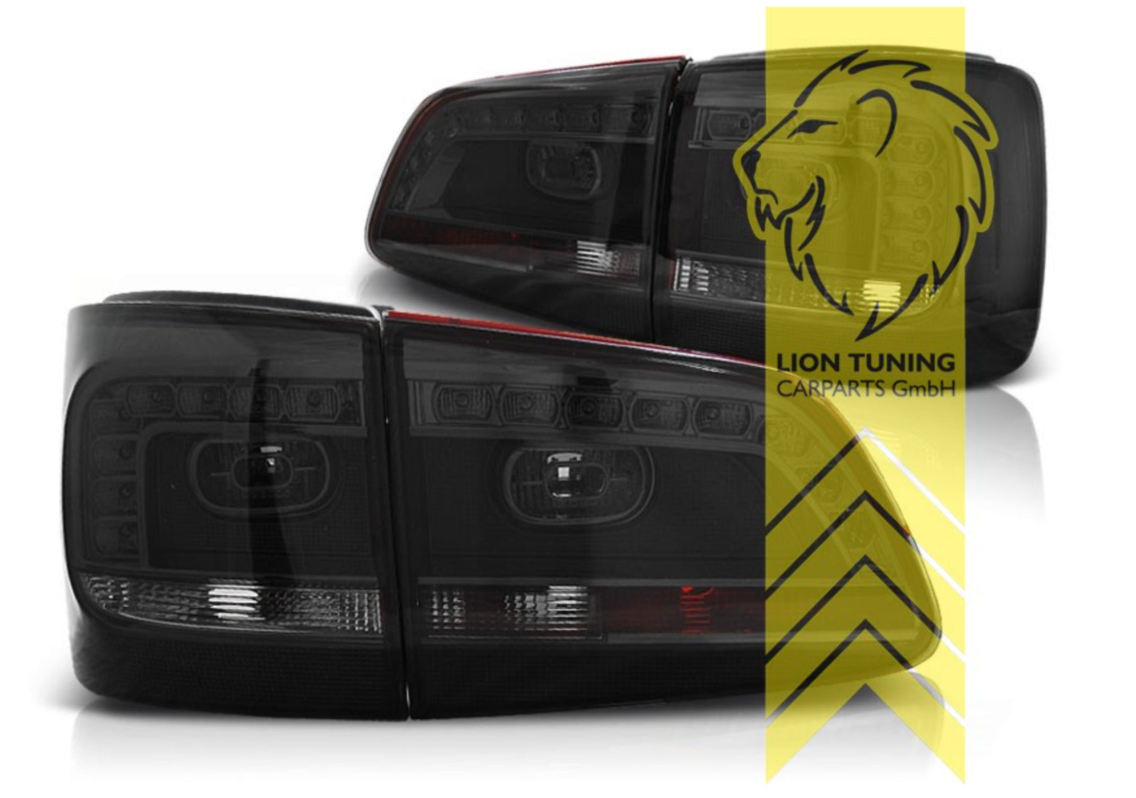 LT Pair LED Lightbar DRL Rear Lights Tail Lamps VW Touran 1 1T GP2 black LHD