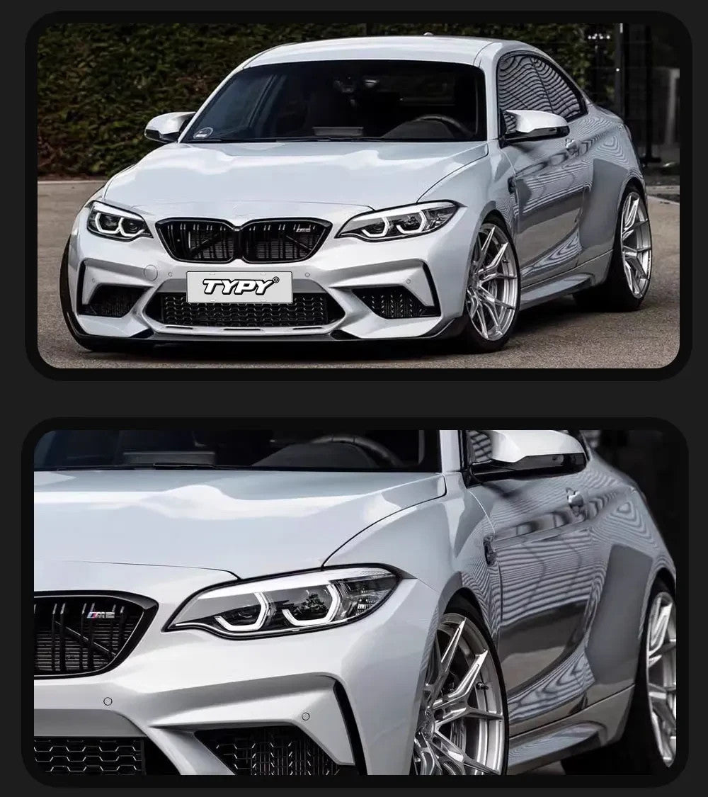 TYPY Pair 14-19 BMW 2 Series F22 LED DRL Dynamic Headlights Euro Xenon Halog LED