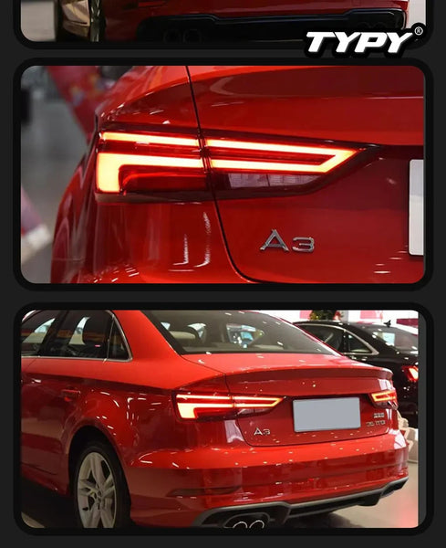 TYPY Pair 13-19 Audi A3 8V Lightbar LED DRL Dynamic Rear Lights Tail Lamps