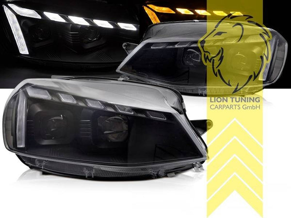 LT Pair LED DRL Lightbar Headlights VW Golf 7 5G1 BE1 BA5 Limo Variant black LHD