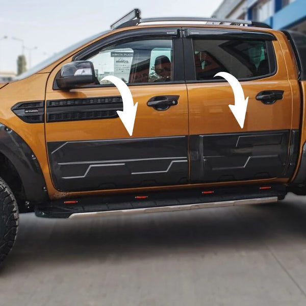 OW Body Cladding Styling Side Door Armour Panels FORD Ranger T6 T7 T8 12-22 ABS