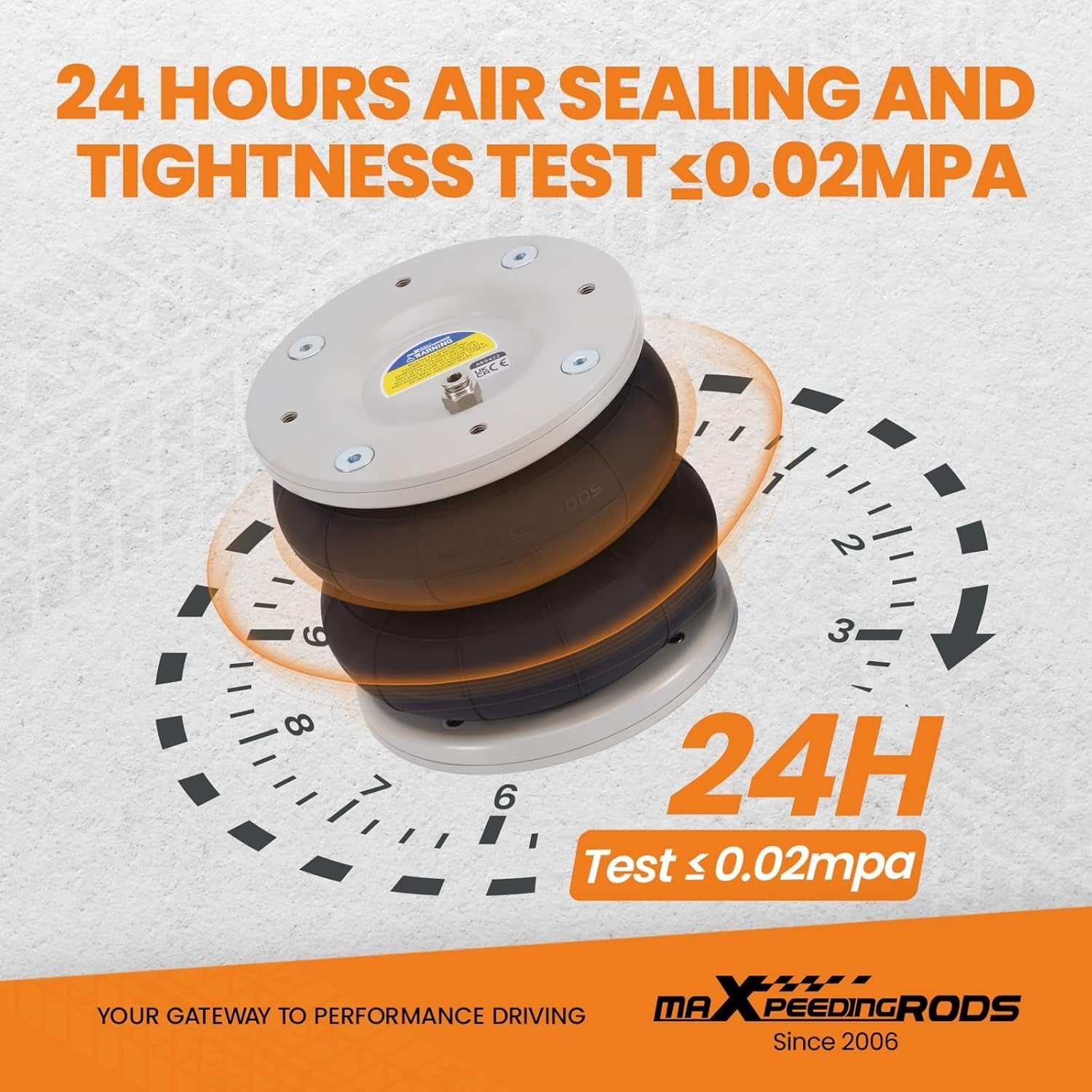 MXPR Air Suspension Spring Bag + 12V Compressor Kit for Fiat Ducato 1994-2024