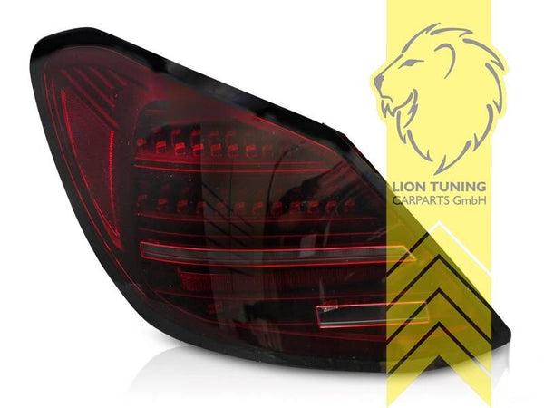 LT LED DRL Lightbar Rear Tail Lights Mercedes Benz C-Class W205 14-21 smoke LHD