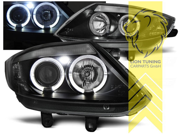 LT LED DRL Lightbar Halo Ring Headlights BMW Z4 E85 Roadster E86 Coupe black LHD