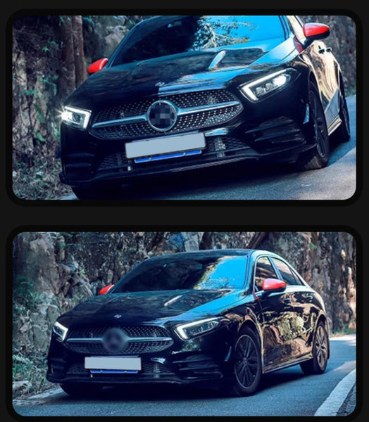 TYPY Pair Mercedes A-Class W177 Headlights 2018-2022 LED DRL Headlights LHD