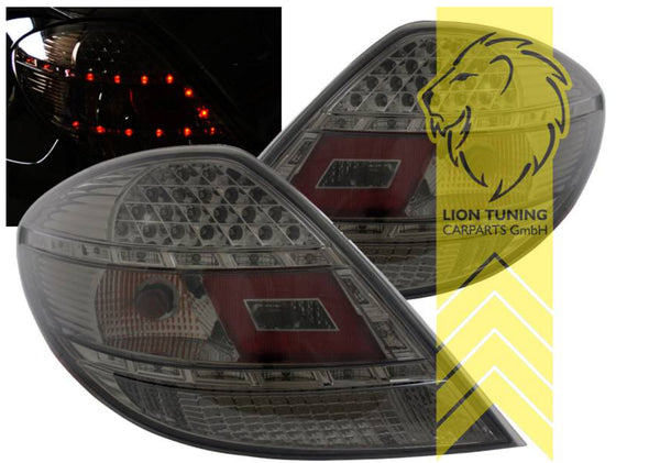 UK LT Pair LED Lightbar DRL Rear Tail Lights Mercedes SLK R171 04-11 black LHD