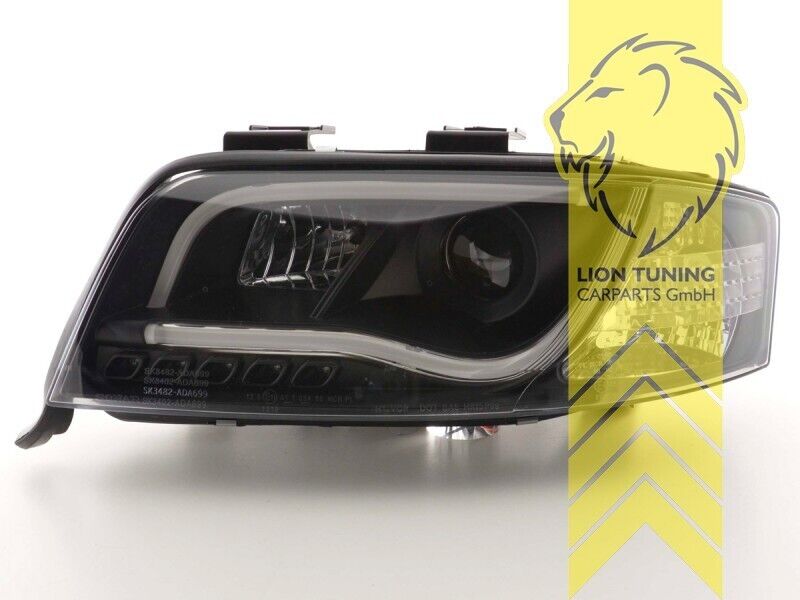 LT Pair LED DRL Halo Lightbar Headlights Audi A6 C5 4B 01-05 LED LHD