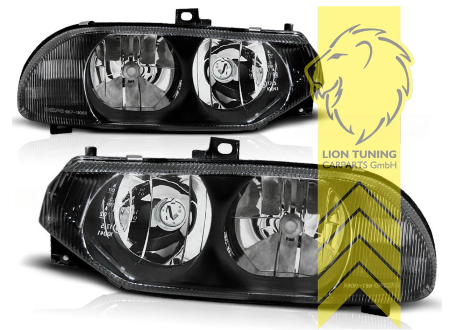 LT Halogen Halo Headlights Alfa Romeo 156 932 Saloon Tour Sportwagon black LHD