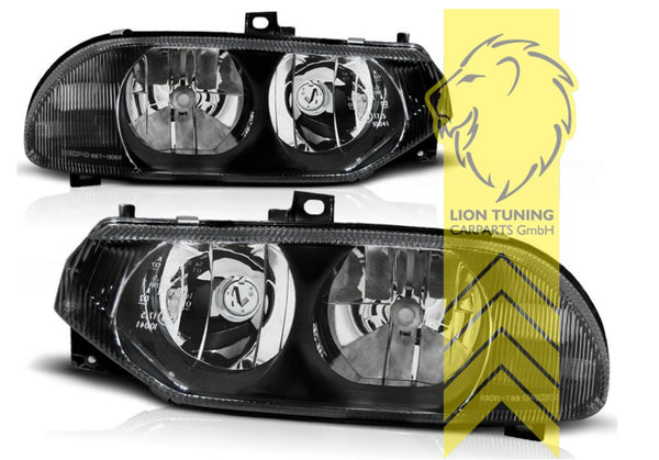 LT Halogen Halo Headlights Alfa Romeo 156 932 Saloon Tour Sportwagon black LHD