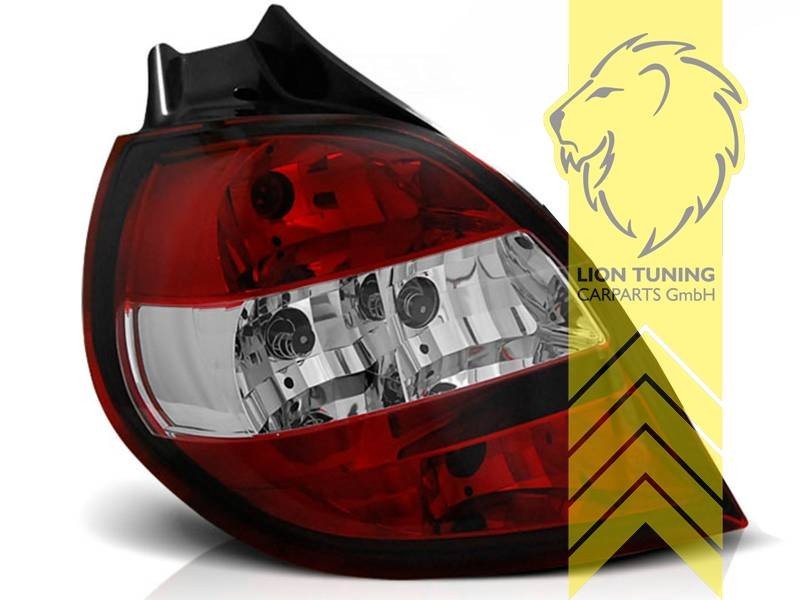 LT Pair Halogen Rear Lights Tail Lamps Renault Clio 3 C red BR CR 05-09 LHD