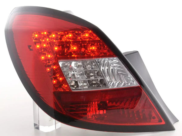 FK Pair LED Lightbar Rear Lights Opel Corsa D 5-door 06-10 red / clear LHD