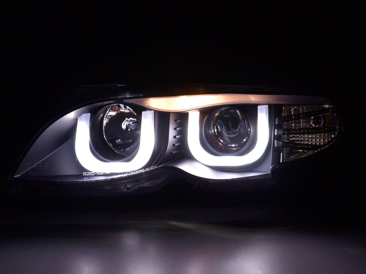 FK Pair LED DRL Lightbar Headlights BMW 3-series E46 Limo / Touring 02-05 RHD