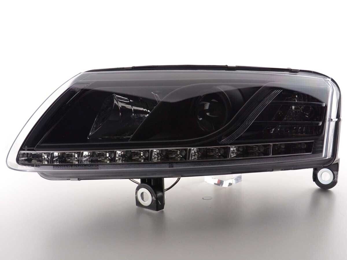 UK STOCK FK Headlights LED DRL Lightbar H7 / H1 Audi A6 C6 4F 04-08 S6 S-Line LHD