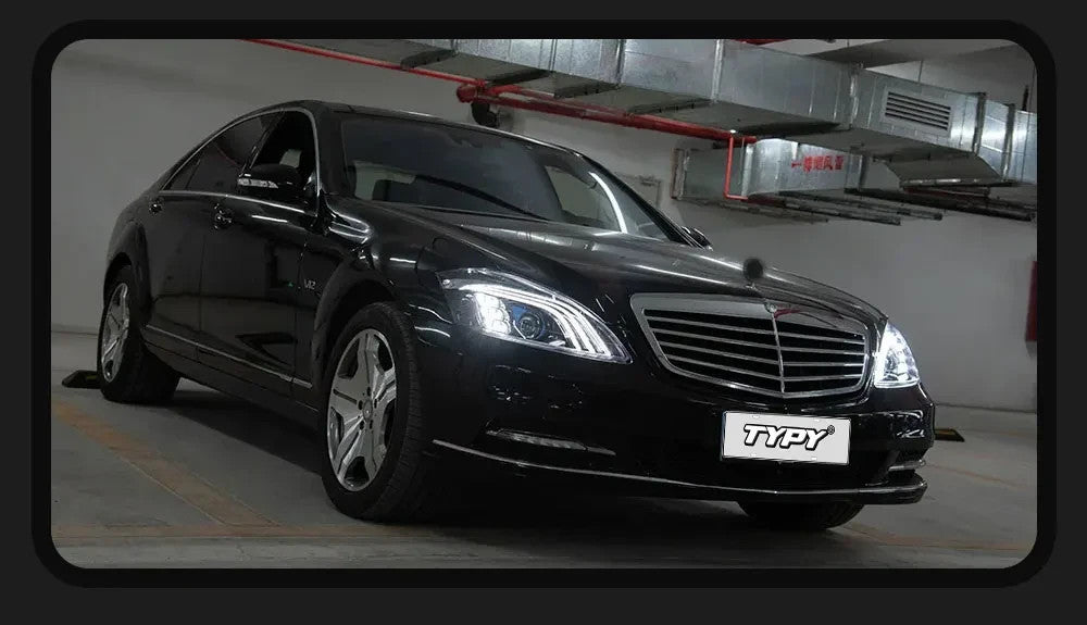 TYPY Pair Benz S-Class W221 06-13 LED DRL Lightbar Headlights LHD