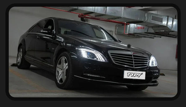 TYPY Pair Benz S-Class W221 06-13 LED DRL Lightbar Headlights LHD