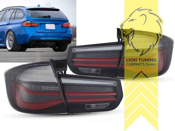 LT Pair LED DRL Lightbar Rear Lights BMW 3 Series F31 12+ Touring red black LHD