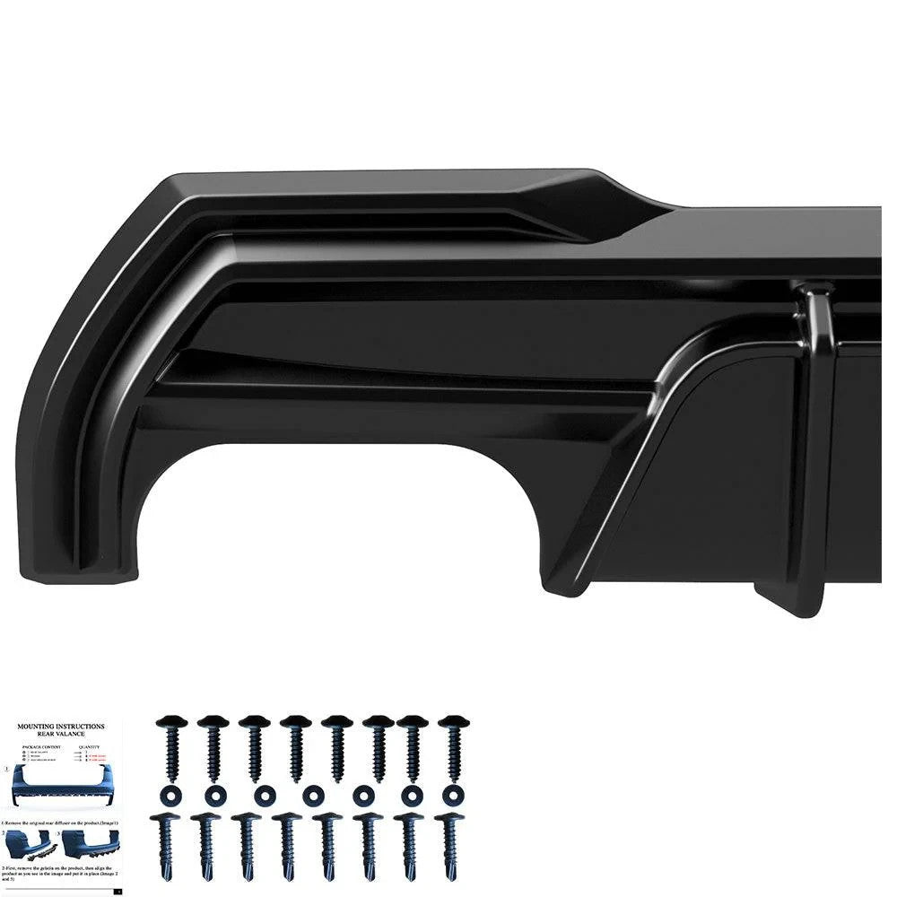 OW Rear Bumper Splitter Diffusor BMW 1 Series F40 M-Pack M135i 19-24 Gloss Black