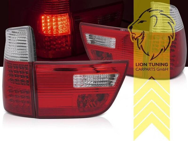 LT LED Lightbar DRL Rear Lights Tail Lamps BMW E53 00-03 X5 red White Clear LHD