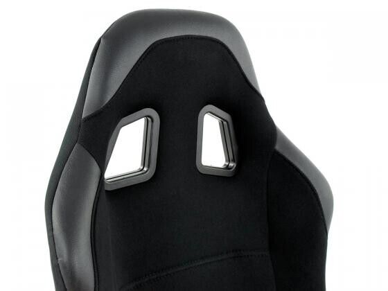 FK Pair Universal Fixed Back Motorsport Bucket Sports Seats Black Fabric Edition