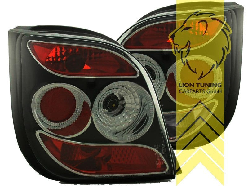 LT Pair LED Lightbar DRL Rear Lights Tail Ford Fiesta 3 GFJ black 89-95 LHD