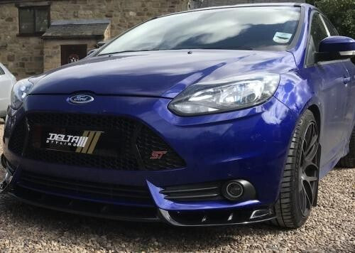 DS Ford Focus Mk3.5 ST Front Bumper Lower Splitter Spoiler Valance Gloss Black