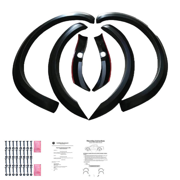 OW Fender Flares Wide Arch Kit FORD Ranger T8 2019-2022 ABE TUV Black ABS