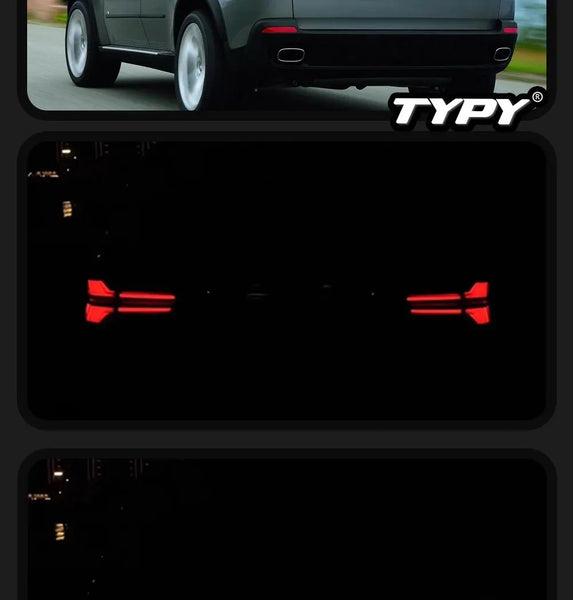 TYPY Pair 07-10 + 11-13 BMW X5 E70 Lightbar LED DRL Dynamic Rear Lights 07-13