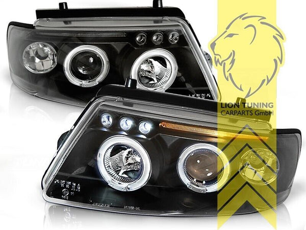 LT LED DRL Lightbar Halo Headlights VW Passat 3B Limousine Variant black LHD