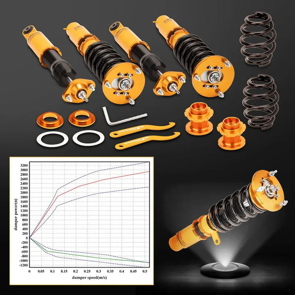 MXPR Adjustable Height Lowering Coilovers Kit BMW E46 3 98-06 325i 330i
