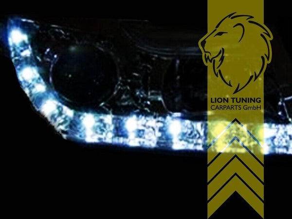 LT Pair LED DRL Lightbar Halo Headlights VW Passat B5 3B sedan variant black LHD