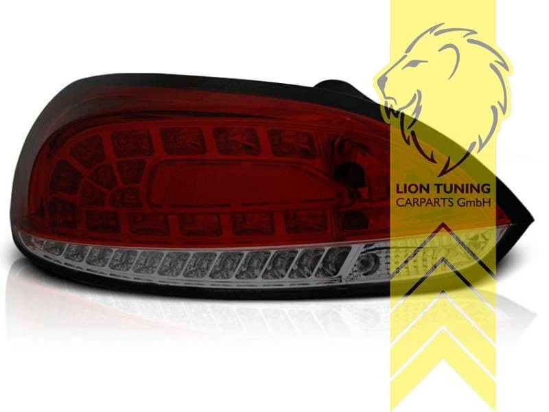 LT Pair LED Lightbar Rear Lights Tail VW Scirocco 3 137 138 08-14 red smoke LHD