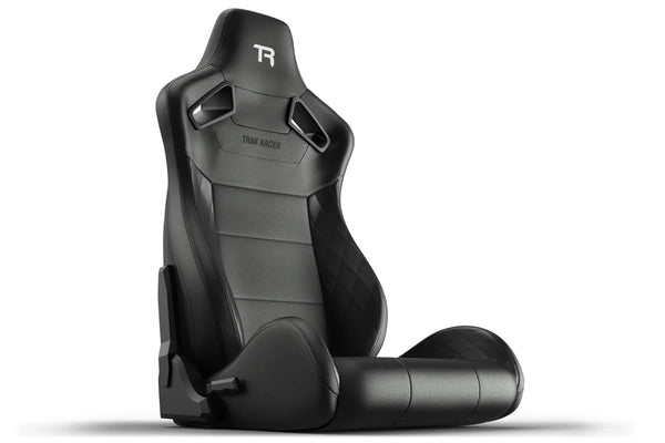 Trak Racer Sim Driving Simulator x1 Ind Bucket Seat Racing Diamond Stitch Black