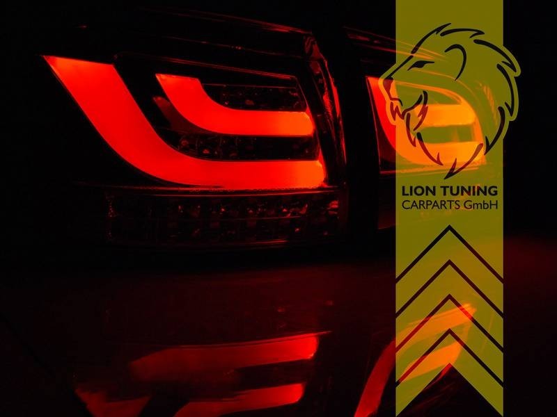 LT Pair LED DRL Lightbar REAR LIGHTS Tail VW Golf 6 red black smoke 08-13 LHD