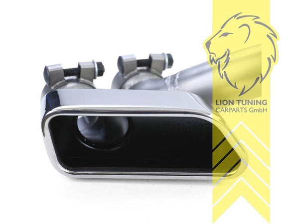 LT Stainless tailpipes exhaust Backbox covers trim 2 pipe BMW 5 Series F10 F11