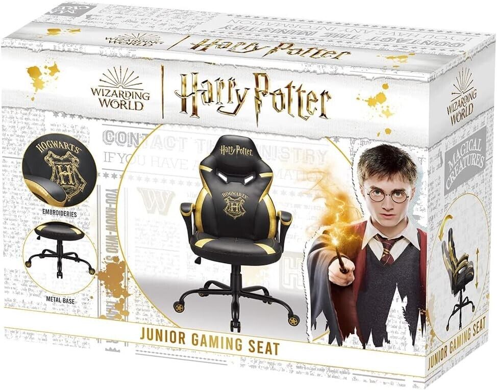 Subsonic Harry Potter - Junior gamer chair - Gaming office chair Black and gold