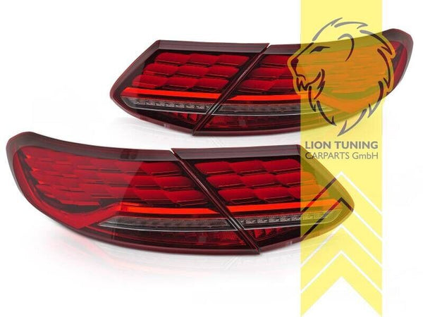 LT LED DRL Lightbar Rear Tail Lights Mercedes C Class Coupe C205 14-21 red LHD