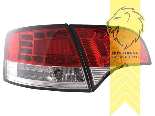 LT LED DRL Lightbar Rear Lights Audi A4 B7 8E Avant red white chrome 04-08 LHD