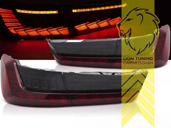 LT LED DRL Laser Line Lightbar BMW 3 Series G20 + LCI Sedan Red Black LHD