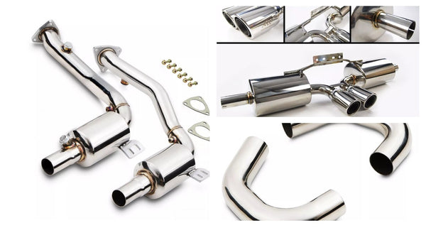 Stainless Exhaust 1) Backbox 2) Decats catalytic converter bypass pipe 3) U Bends Exhaust x3 Part Bundle Porsche Boxster 986 2.5 2.7 3.2