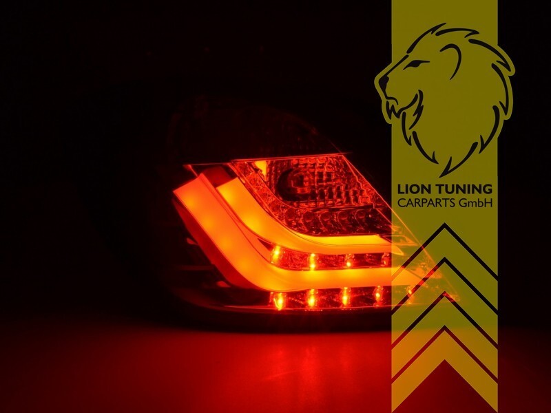 LT Pair LED DRL Lightbar Rear lights Vauxhall Opel Astra H GTC 05+ red clear LHD