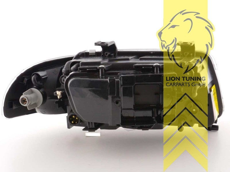 LT Pair LED DRL Halo Headlights Audi A4 B5 8D Sedan Avant 94-98 black LHD