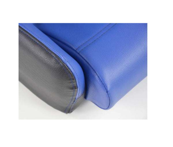 FK Pair Universal Reclining Big Side Bolster Bucket Seats Blue & Black +slides