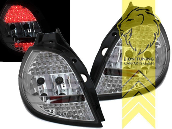 LT Pair LED Lightbar DRL Rear Lights Renault Clio 3 C BR CR 05-09 chrome LHD