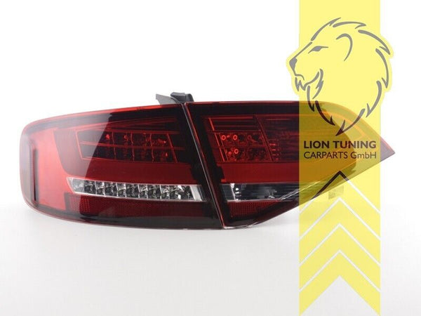 LT Pair LED REAR LIGHTS Lightbar DRL Audi A4 B8 8K sedan red 07-11 LHD