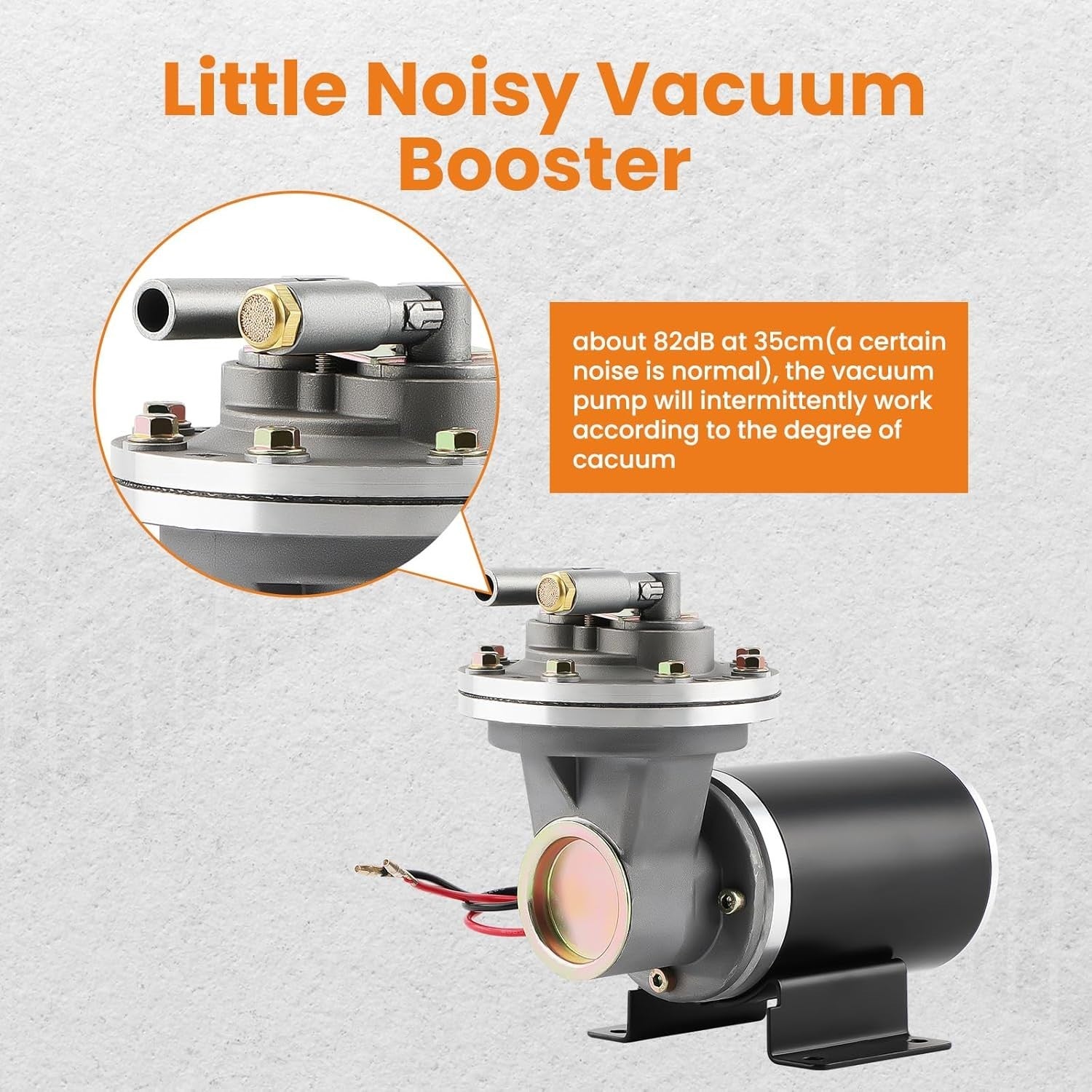 MXPR 28146 12V Electric Brake Booster Vacuum Pump Kit 18" - 22" inc install kit